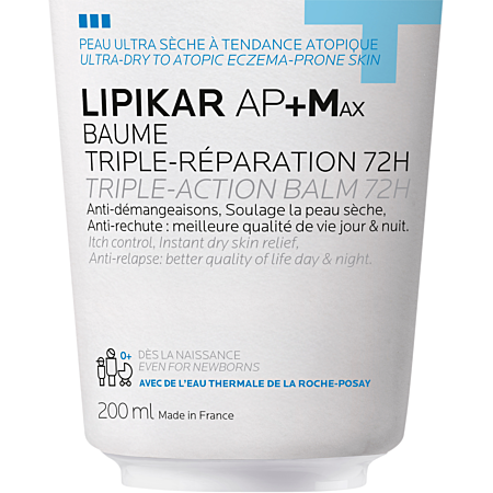 La Roche-Posay Lipikar AP+Max Baume Triple-Réparation 72h Tube 200ml