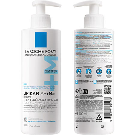 La Roche-Posay Lipikar AP+Max Baume Triple-Réparation 72h Flacon pompe 400ml