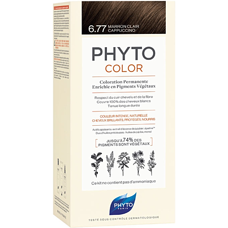 Phytocolor coloration permanente - teinte : 6.77 marron clair cappuccino