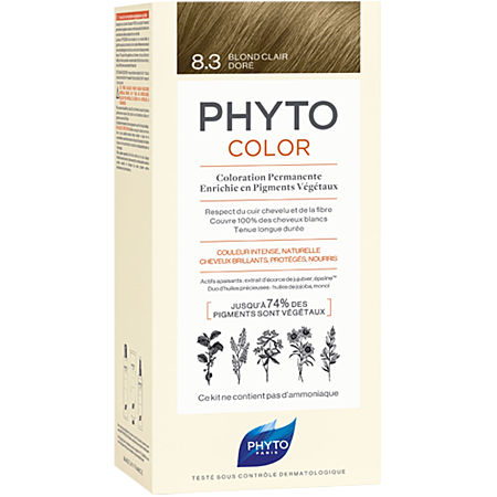 Phytocolor 8.3 Blond Clair Doré Kit De Coloration