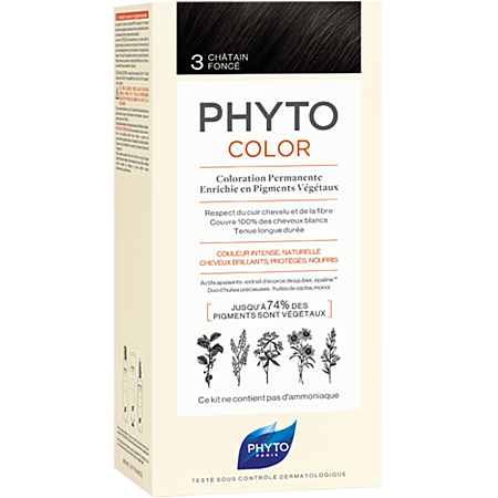 Phytocolor coloration permanente 3 châtain foncé