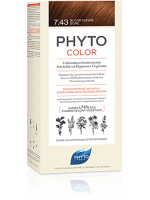 Phytocolor 7.43 Blond Cuivré Doré Kit De Coloration
