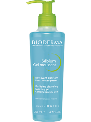 Bioderma Sébium gel moussant nettoyant peau grasse 200ml