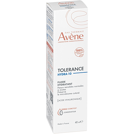 Avène Tolérance Hydra 10 Fluide Hydratant Peaux sensibles normales à mixtes 40ml