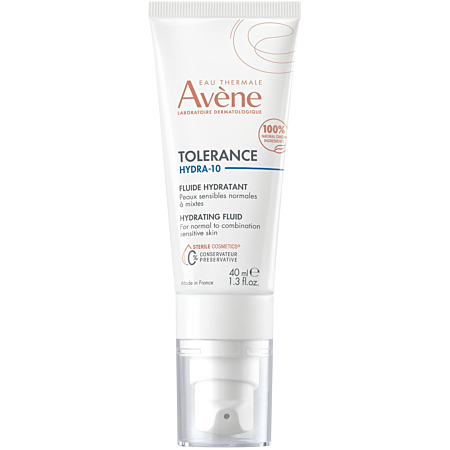Avène Tolérance Hydra 10 Fluide Hydratant Peaux sensibles normales à mixtes 40ml