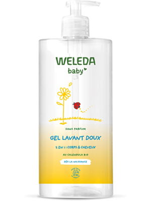 Weleda Gel Lavant Doux Calendula 2 en 1 : Corps & Cheveux - 750ml