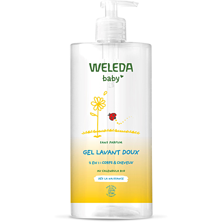 3596200073311_1 Weleda Gel Lavant Doux Calendula 2 en 1 : Corps & Cheveux - 750ml