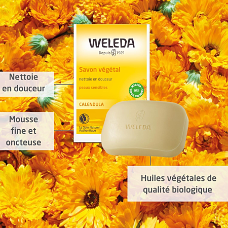 3596206198001_2 Weleda Savon végétal au calendula 100g